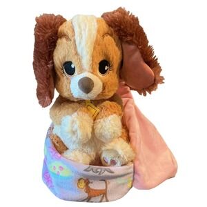 Disney Babies Lady Plush Stuffed Animal Dog with Blanket New with Tags